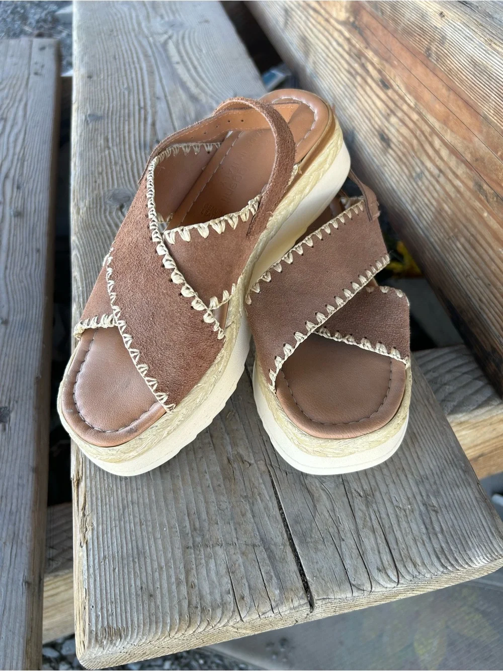 Women’s Fabio Maggenti suede sandals super cute and comfortable.